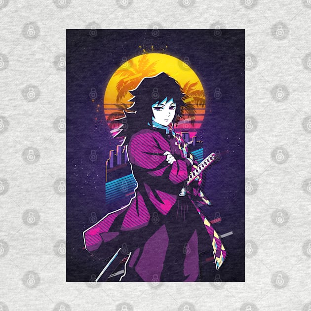 Giyu Tomioka Retro Art by SiksisArt